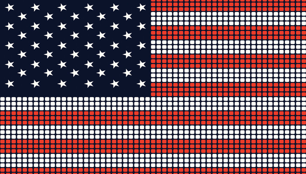 American flag concept art