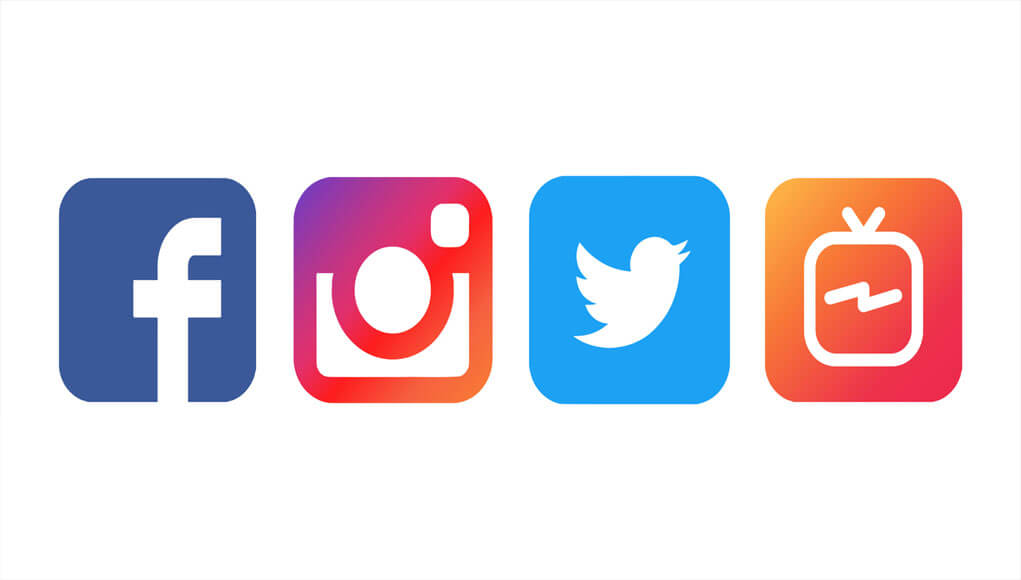 Social media app icons