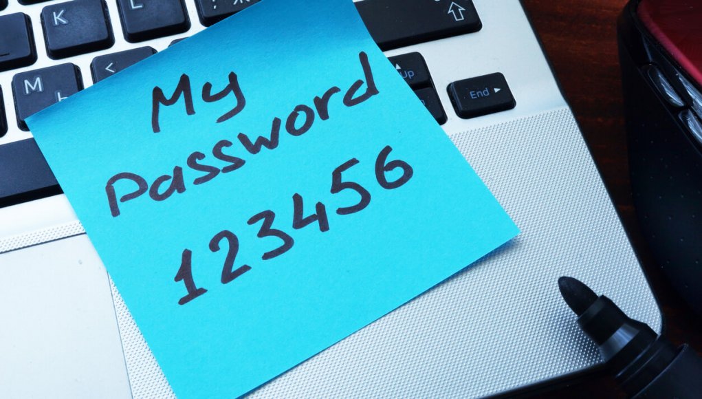 Password written on paper
