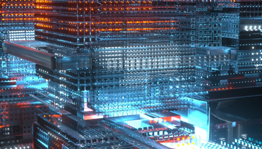 Abstract image of data stream transfer.