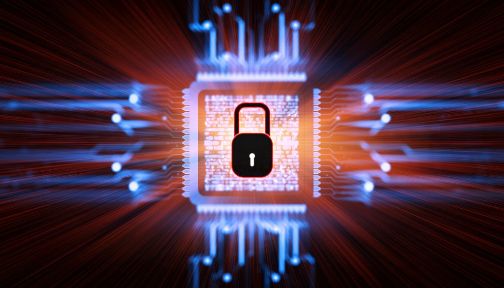 Abstract image conveying digital security