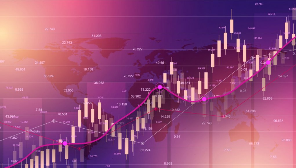 Stock market, graph of trends