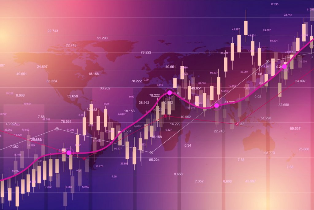 Stock market, graph of trends