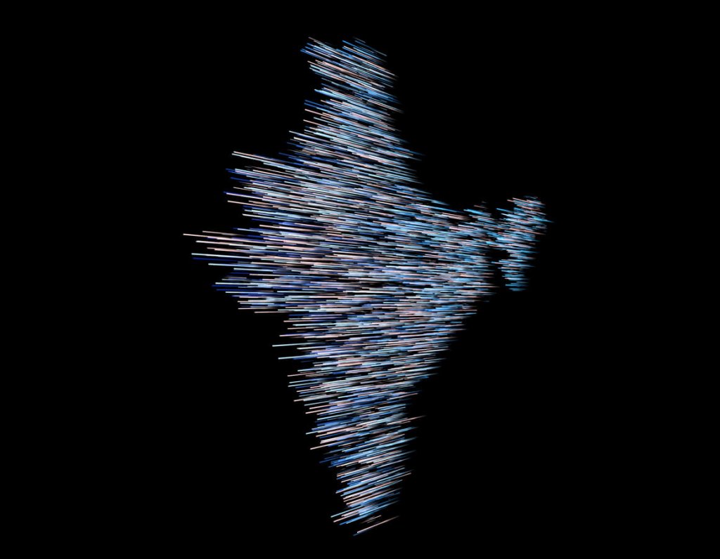Abstract image of India, as related to technology