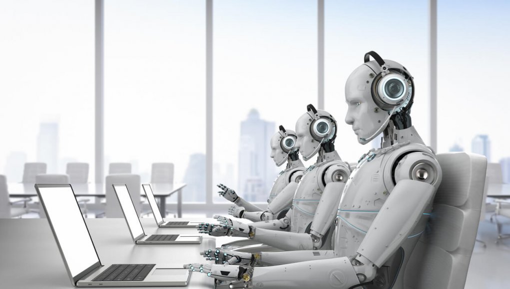 Robots staffing a call center