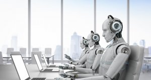 Robots staffing a call center