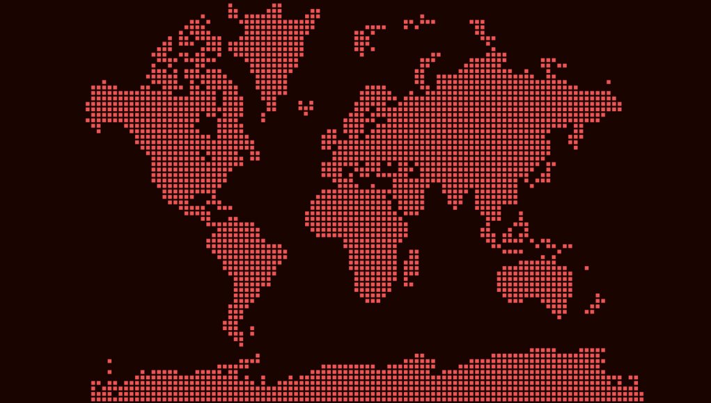 Malware and map of world