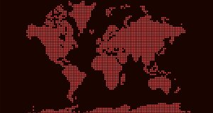 Malware and map of world