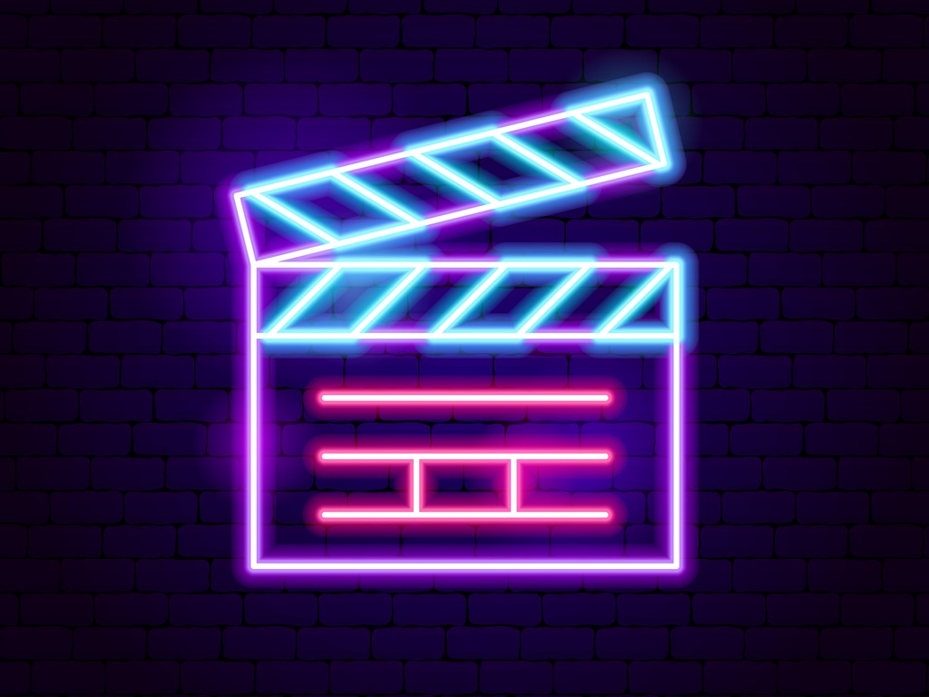 Neon movie clapper