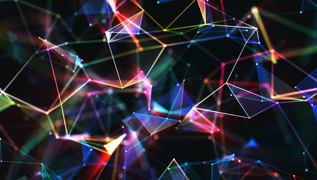Multi colored abstract network background