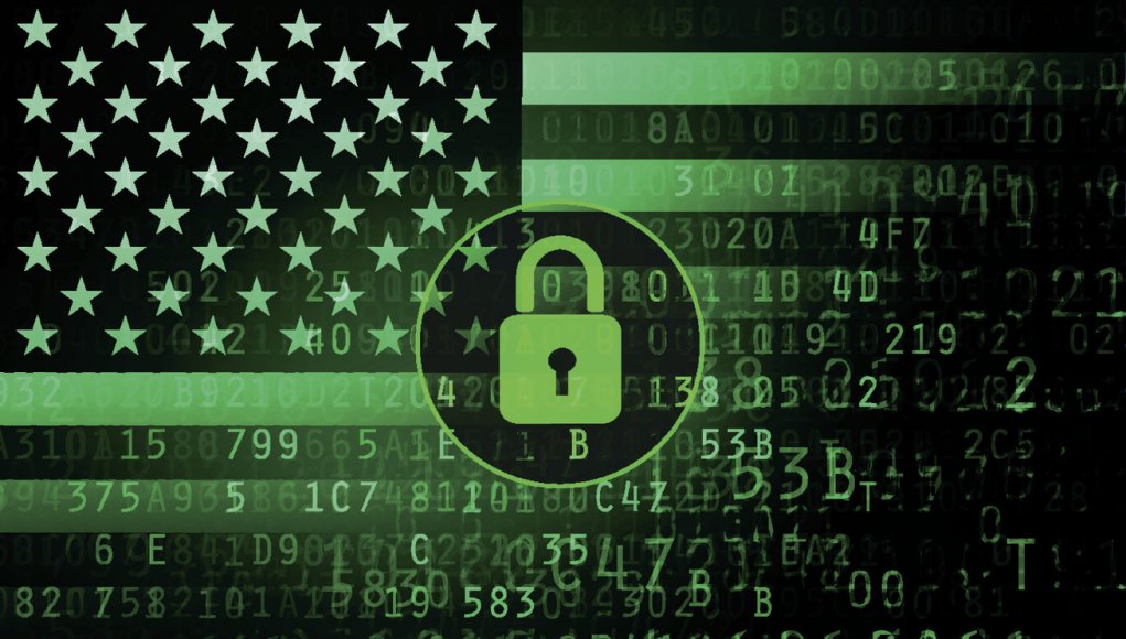 American flag - cyber security