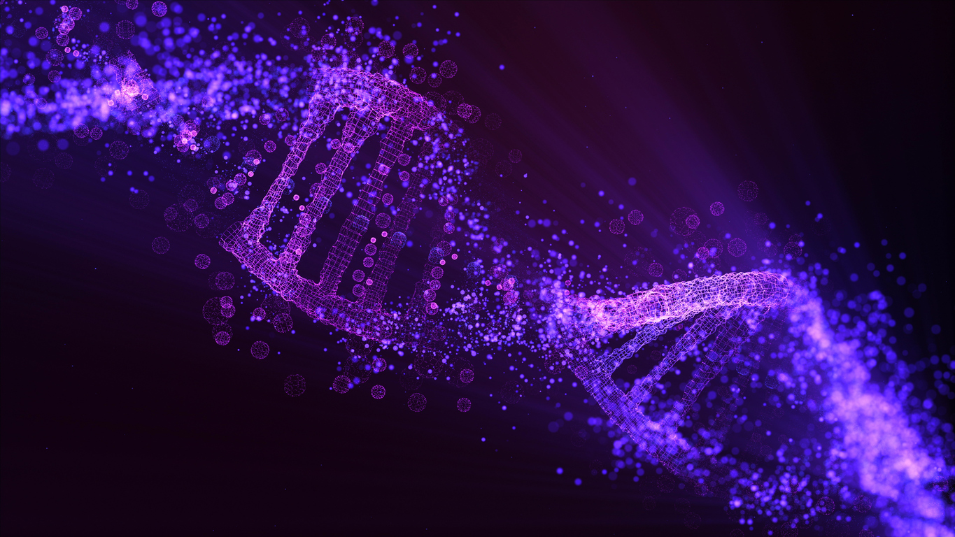 Glowing DNA concept: Healthcare