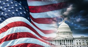 capitol building in Washington DC with US flag