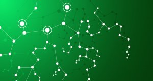 Technical abstract background with connecting dots and lines