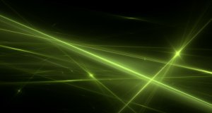 Green laser lights effect in black background