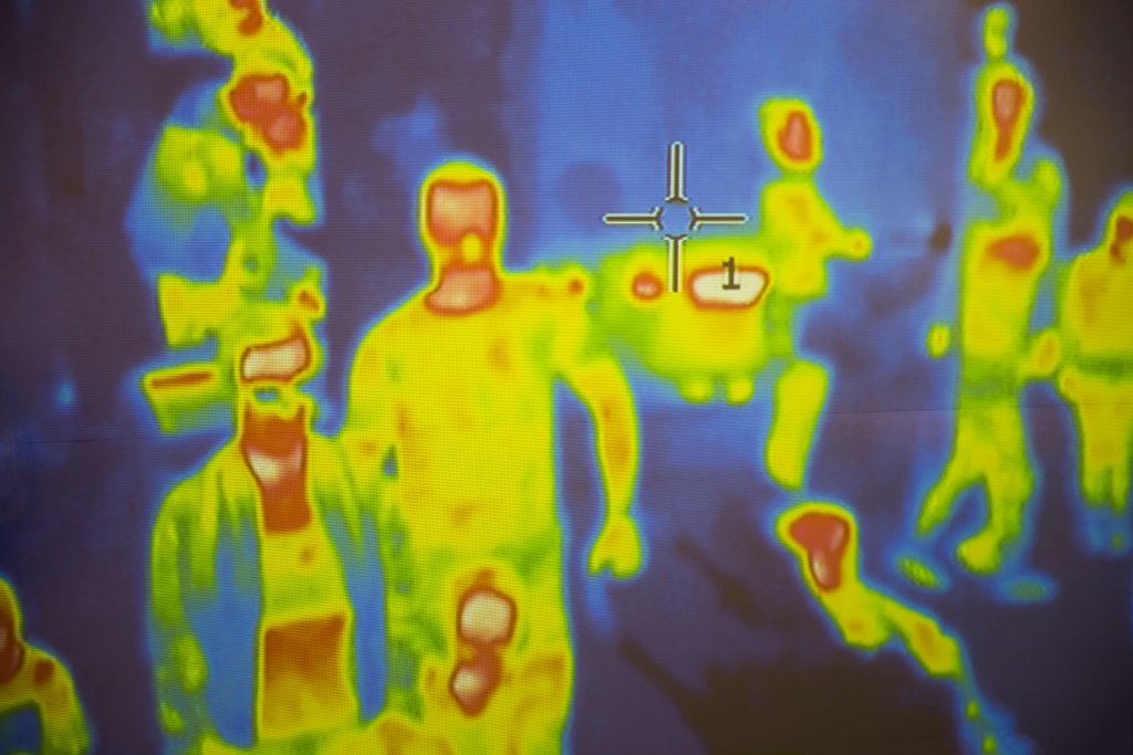 Temperature checks and thermal scans concept