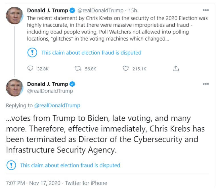 Trump's tweets on 11/17