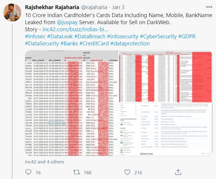 Rajshenkhar's security analysis, as posted on Twitter