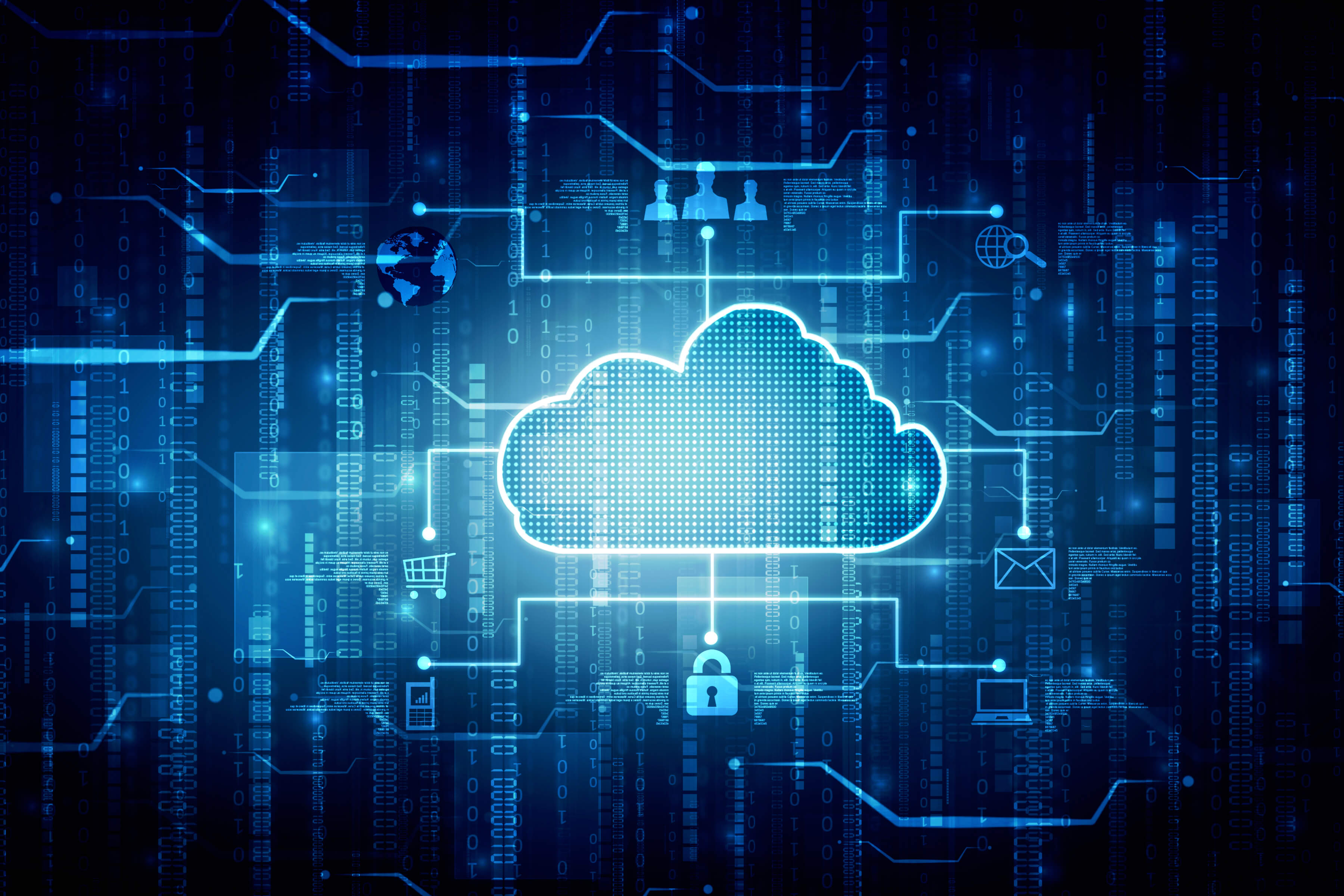 Cloud computing and cloud security concept