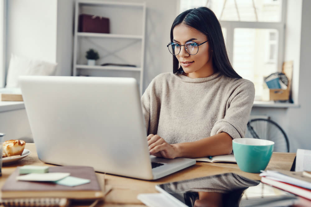 employee working from home