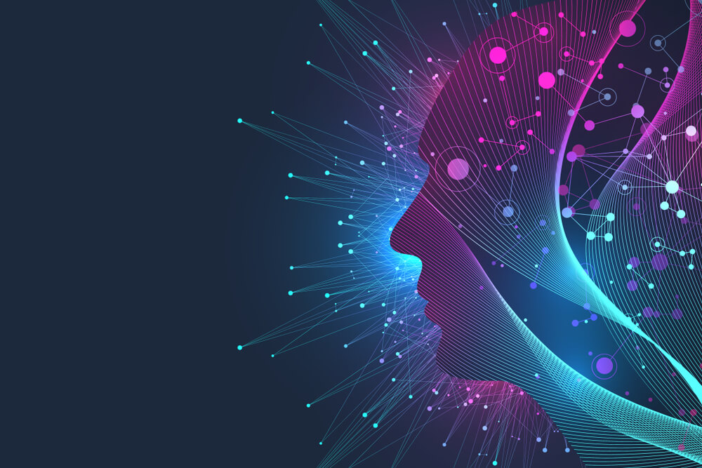 Cyber security artificial intelligence concept art
