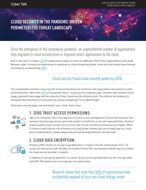 Cloud Security in the Pandemic Driven...