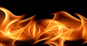 abstract cybersecurity and fire concept