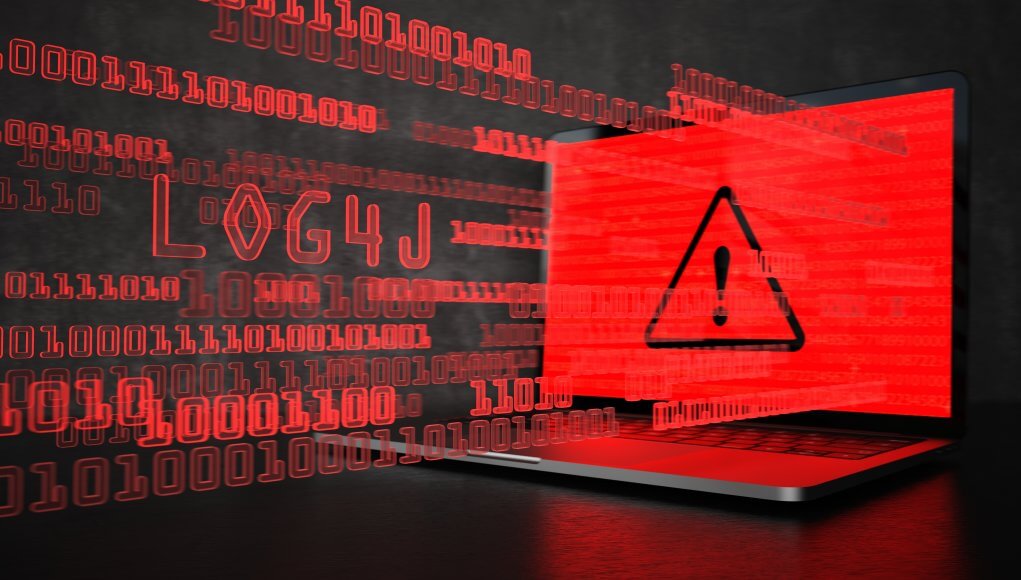Log4j concept art, computer and Log4j vulnerability mitigation