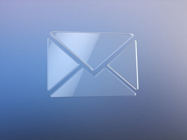 Clone phishing email concept with envelope in lavender color