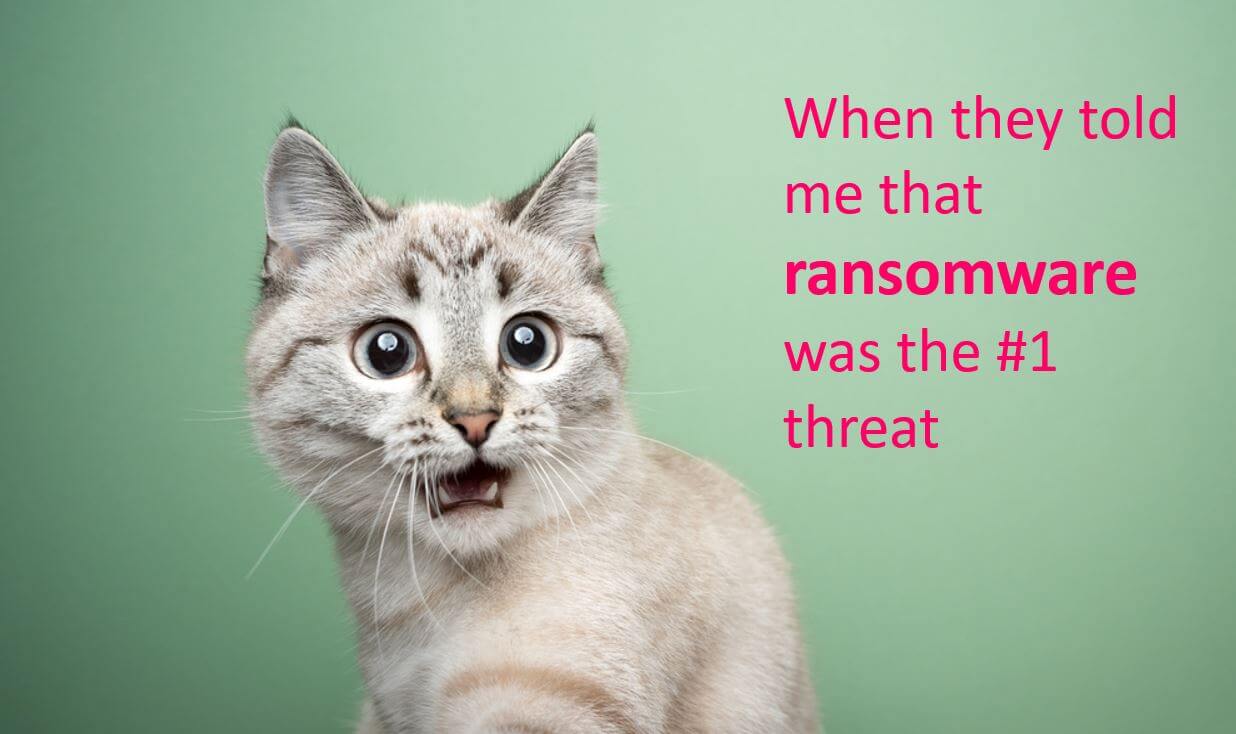 When they told me that ransomware was the #1 threat
