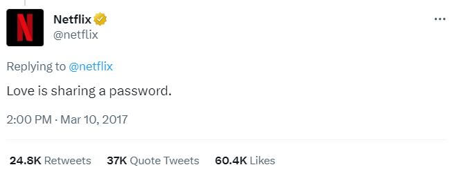 Netflix password sharing