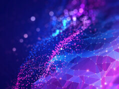 Abstract cyber security and artificial intelligence concept art