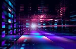 Futuristic abstract cyber security concept art