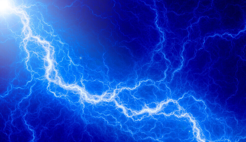 Blue lightning, cobalt strike abstract concept art
