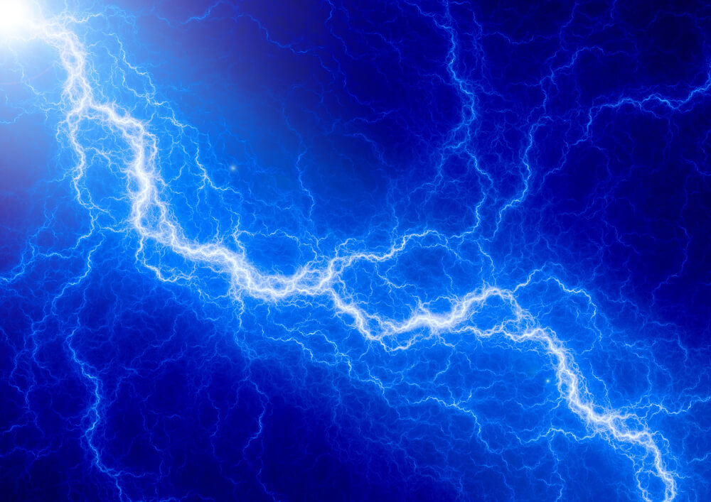 Blue lightning, cobalt strike abstract concept art