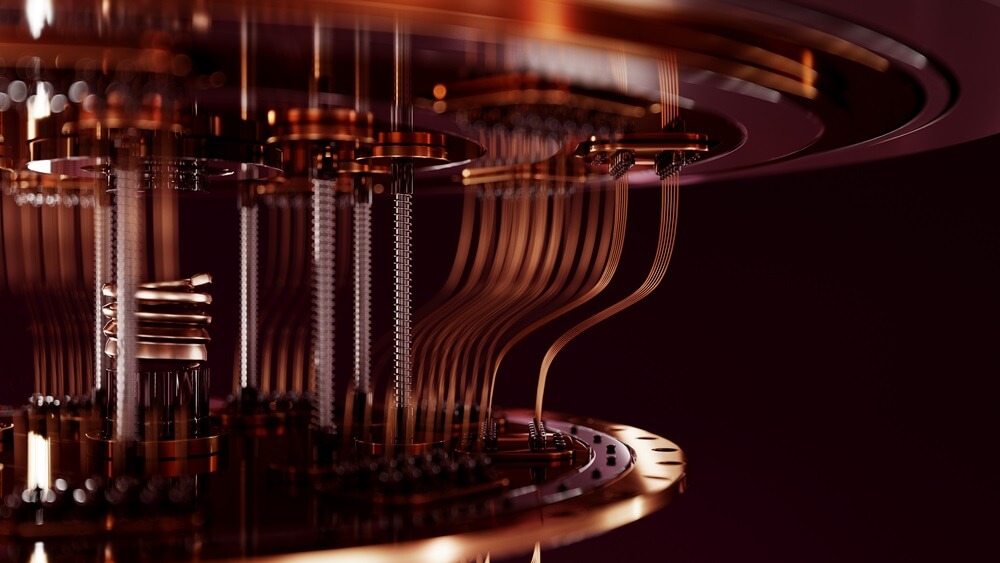 Quantum computing close-up concept art