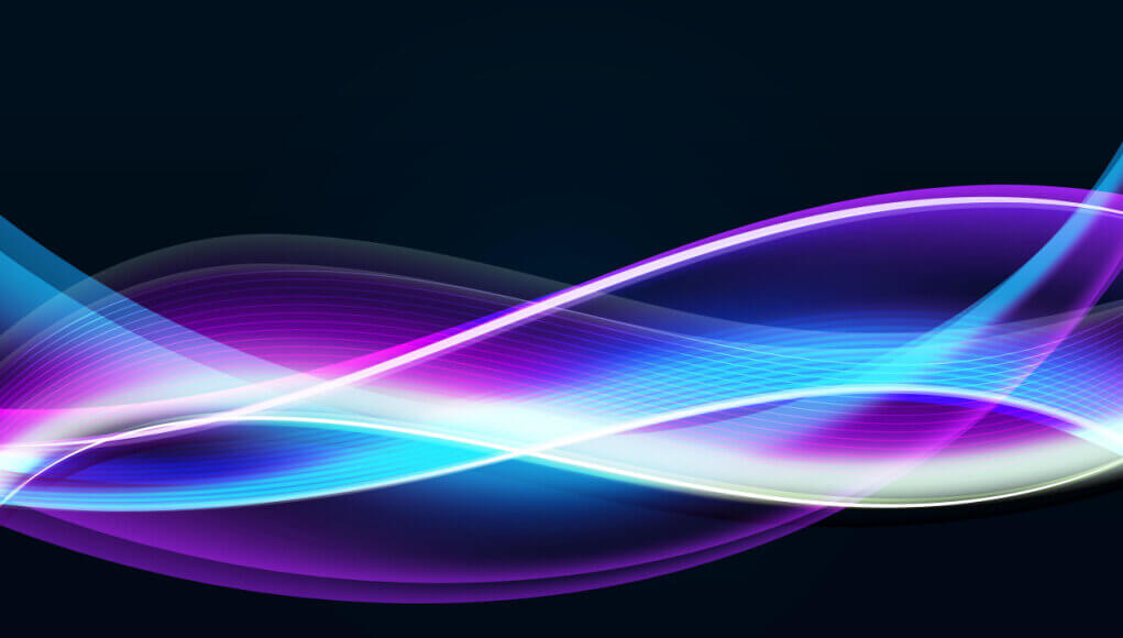 History of cyber security, concept art, abstract wavy lines and light, purple and blue