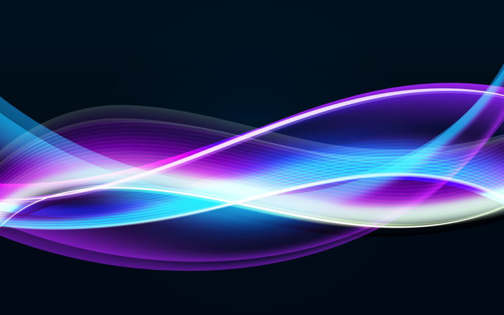 History of cyber security, concept art, abstract wavy lines and light, purple and blue