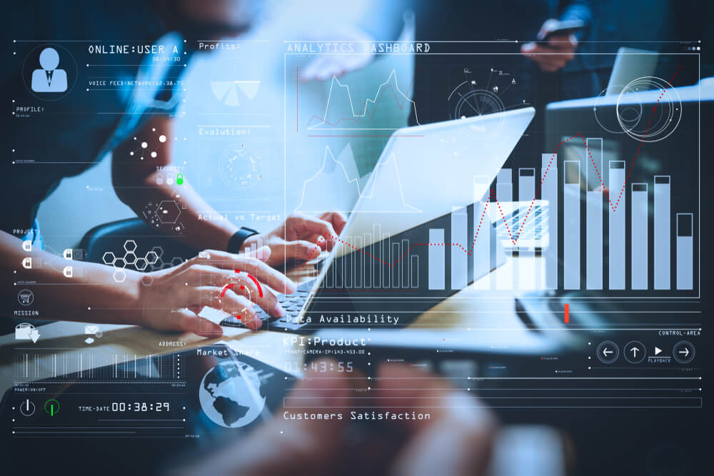 CISO career path and business performance indicators concept art