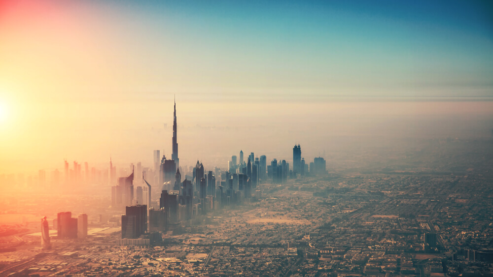 Panoramic view of UAE city