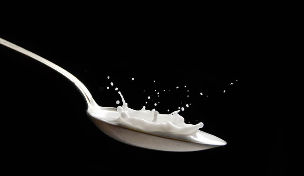 Liquid data storage concept art - droplets of milk in-motion