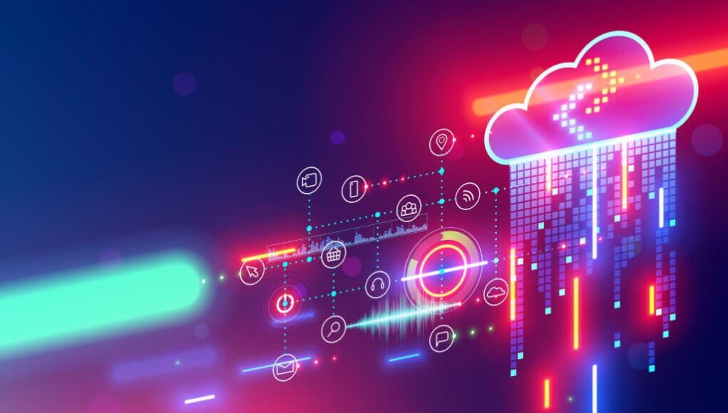 Cloud cyber security concept art