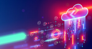 Cloud cyber security concept art