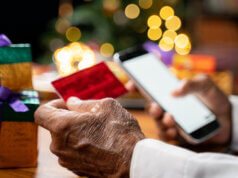 Person holiday shopping